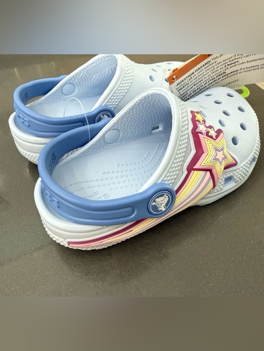 Crocs Classic Star Light Up Clogs Shoes C10 Toddler Blue New NWT